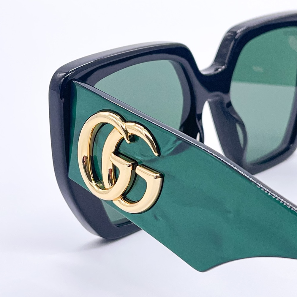 NEW GUCCI WOMEN GREEN SUNGLASSES GG0956S 001 - Picture 7 of 9